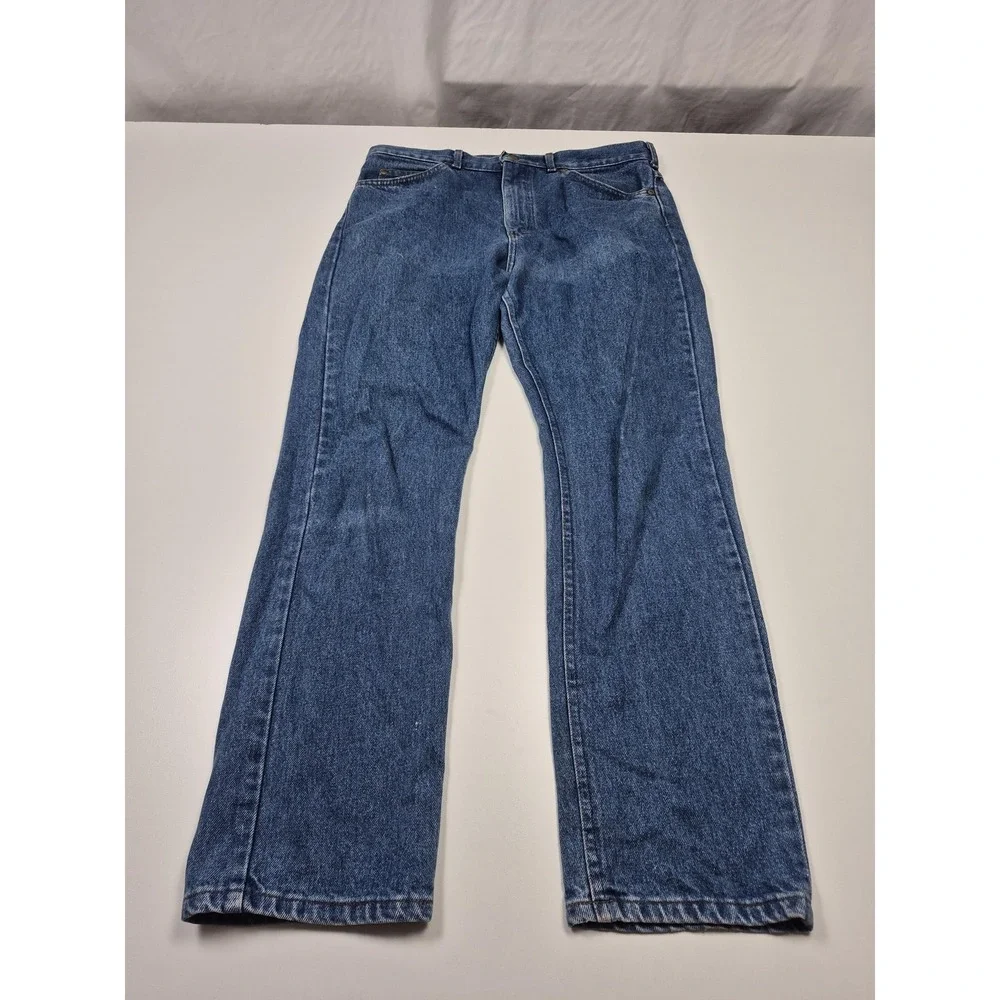 VTG L.L. Bean Jeans Mens 35x31 Blue Straight Leg Denim Regular Fit Made in USA